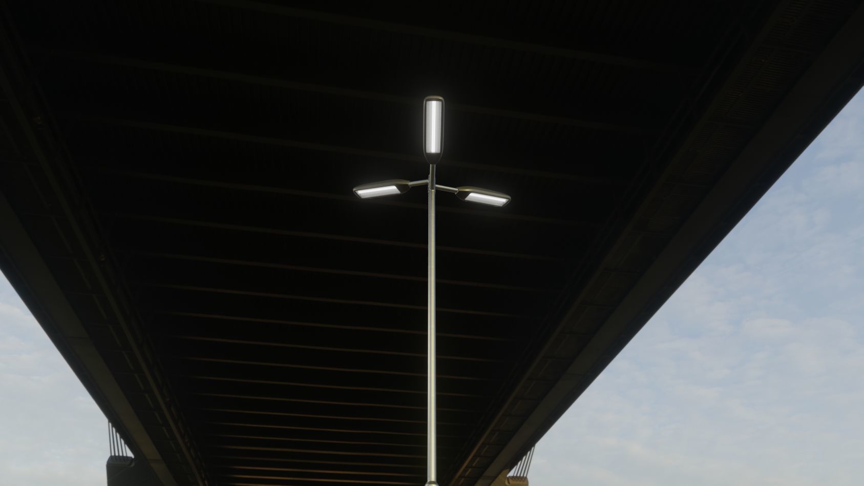 Street Light 11 version 8 5m with pole 2 Low-poly 3D model_62