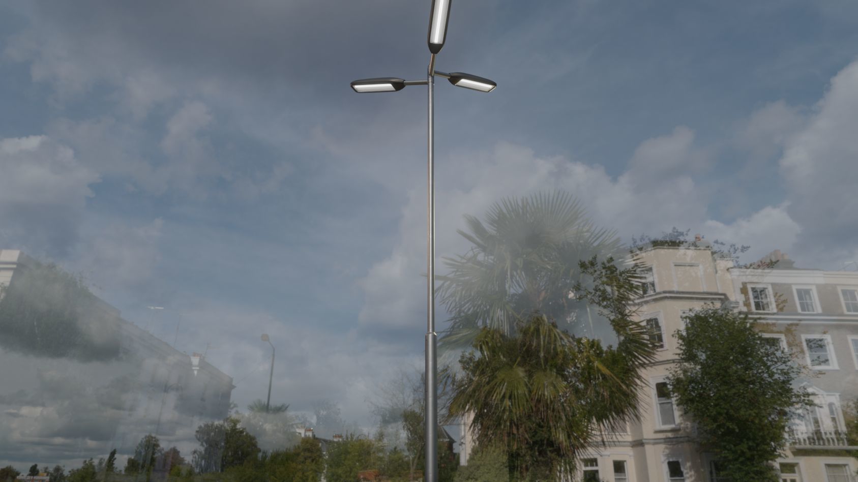 Street Light 11 version 8 5m with pole 2 Low-poly 3D model_4