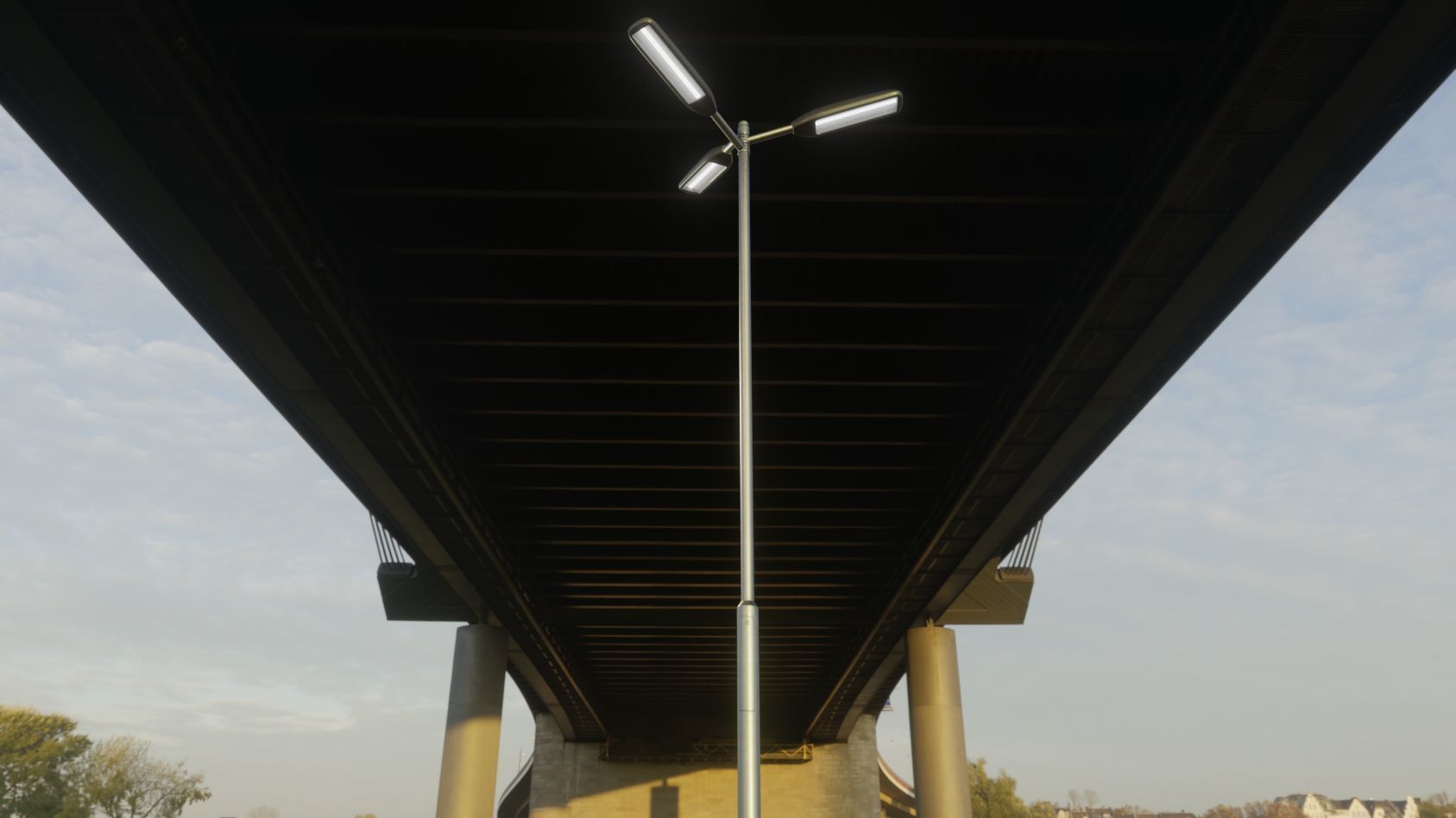 Street Light 11 version 8 5m with pole 2 Low-poly 3D model_32