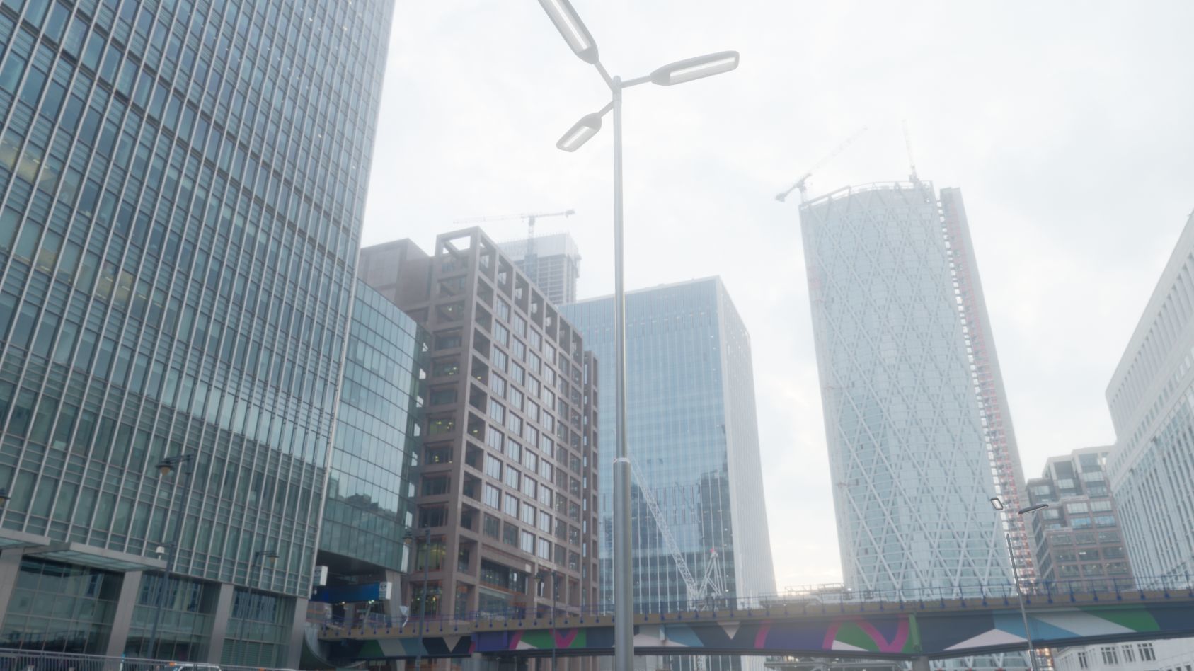 Street Light 11 version 8 5m with pole 2 Low-poly 3D model_12