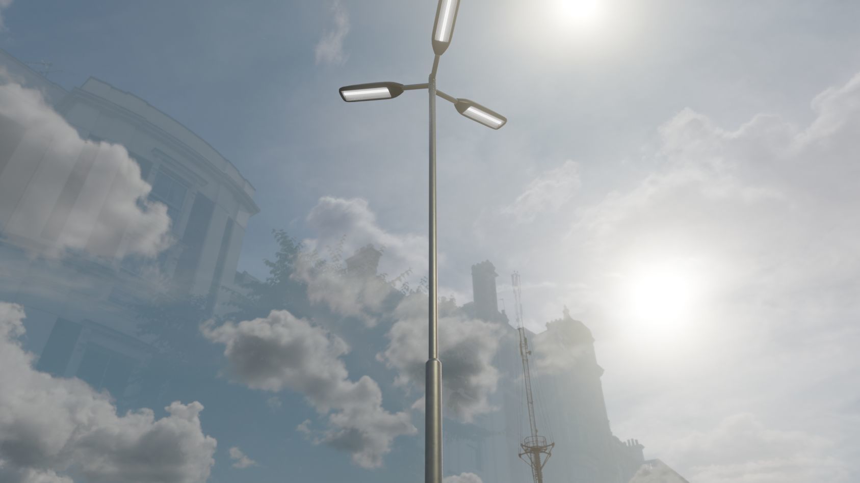 Street Light 11 version 8 5m with pole 2 Low-poly 3D model_80