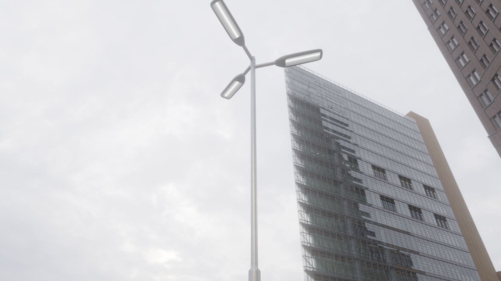 Street Light 11 version 8 5m with pole 2 Low-poly 3D model_86