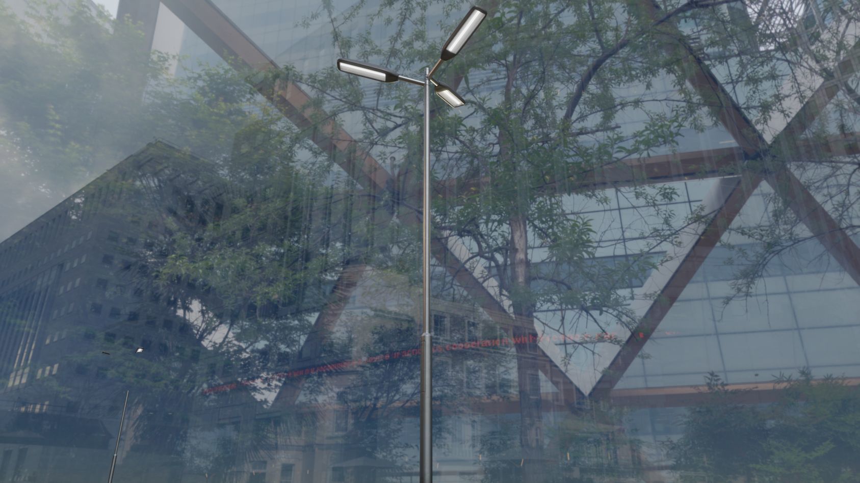 Street Light 11 version 8 5m with pole 2 Low-poly 3D model_8