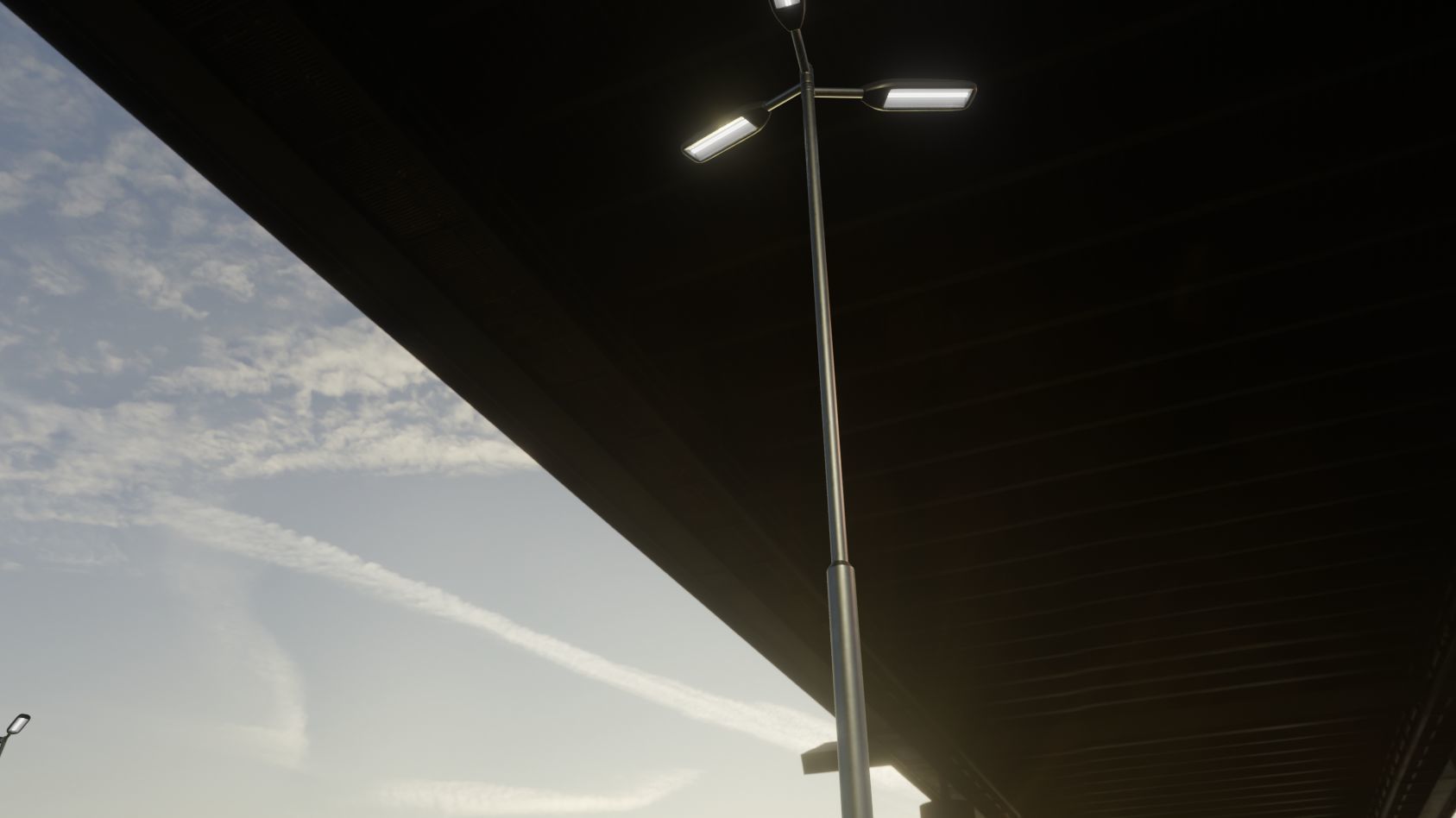 Street Light 11 version 8 5m with pole 2 Low-poly 3D model_18