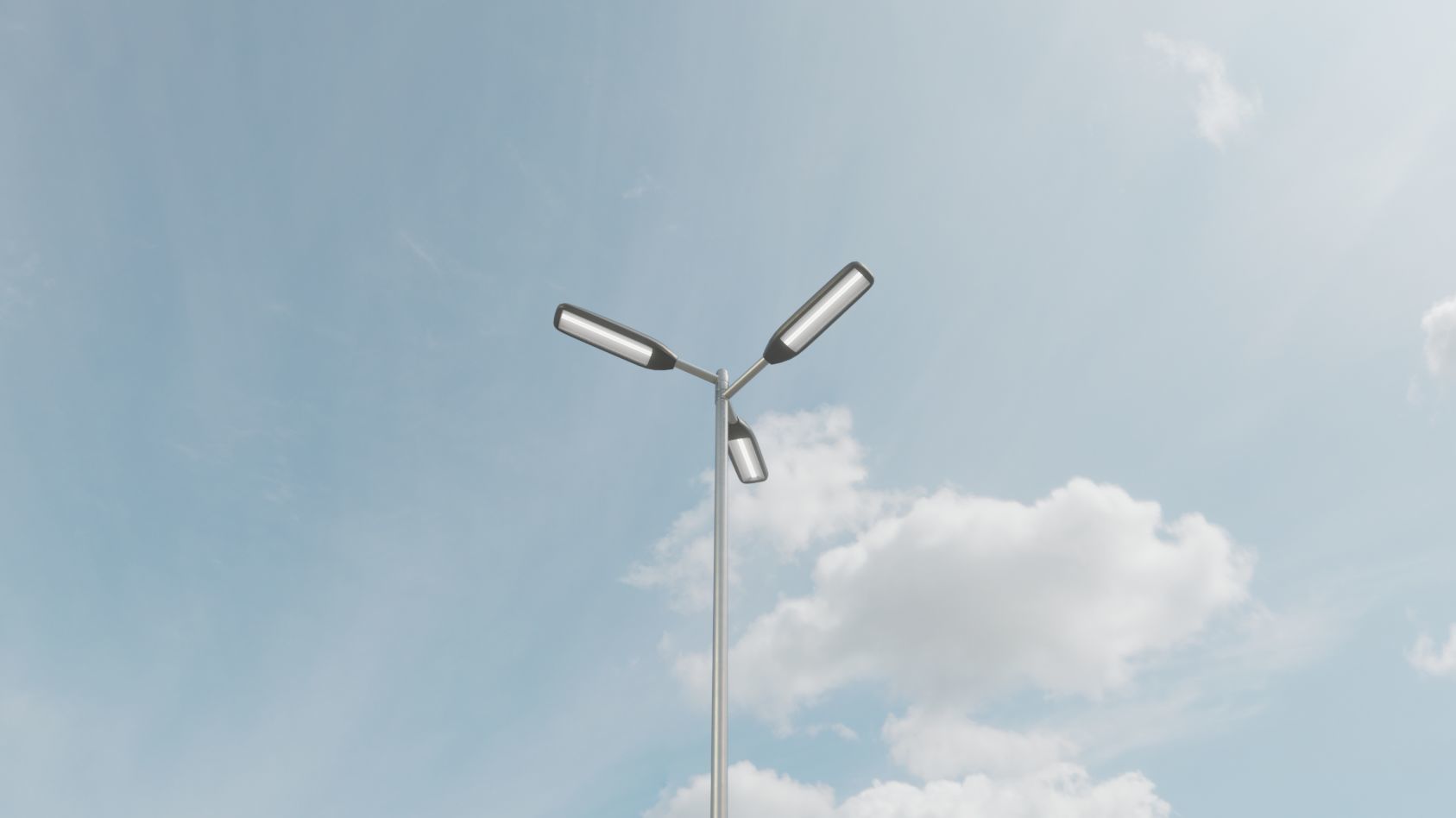 Street Light 11 version 8 5m with pole 2 Low-poly 3D model_58