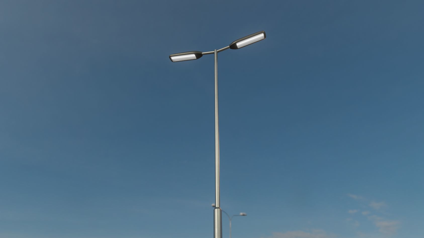 Street Light 11 version 7 5m with pole 2 Low-poly 3D model_17
