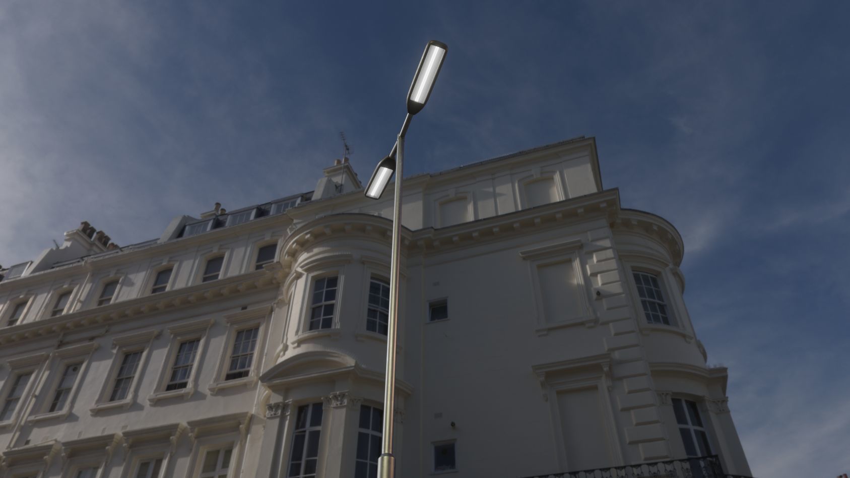Street Light 11 version 7 5m with pole 2 Low-poly 3D model_23
