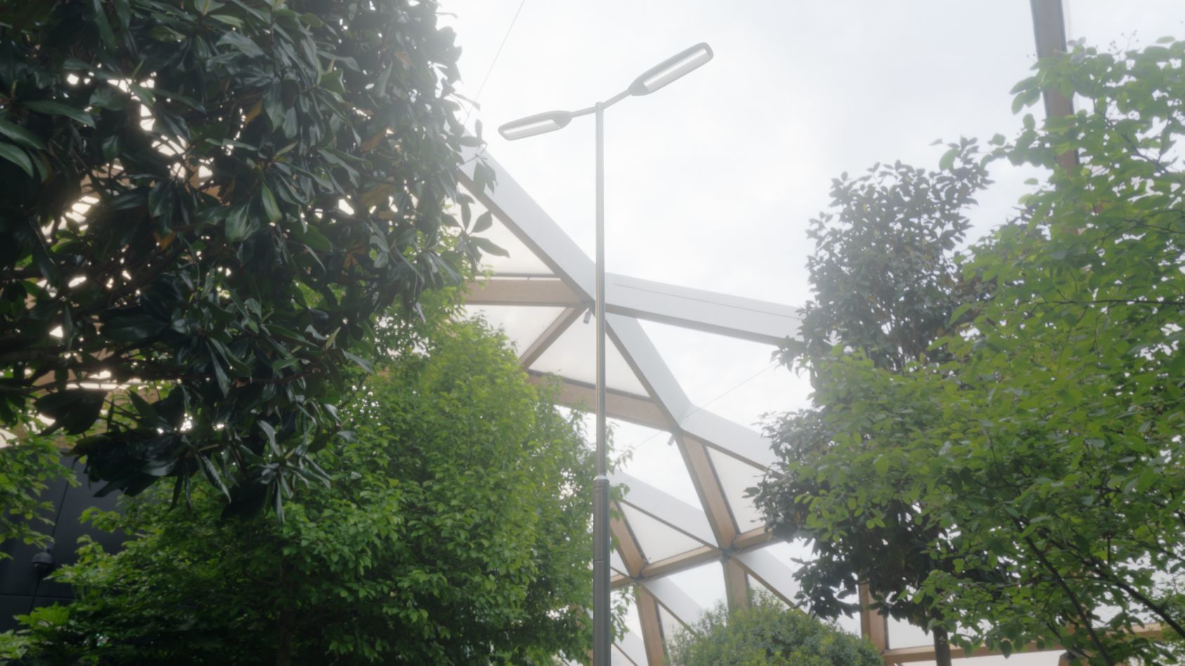 Street Light 11 version 7 5m with pole 2 Low-poly 3D model_4