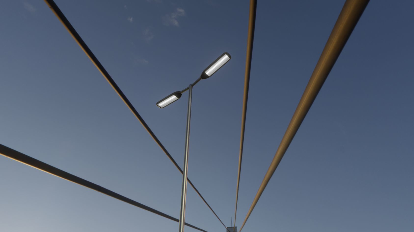 Street Light 11 version 7 5m with pole 2 Low-poly 3D model_86