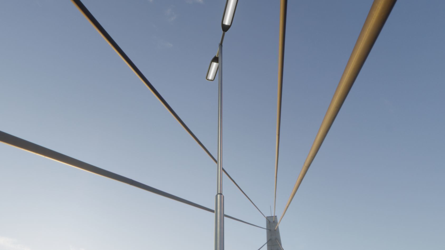 Street Light 11 version 7 5m with pole 2 Low-poly 3D model_56