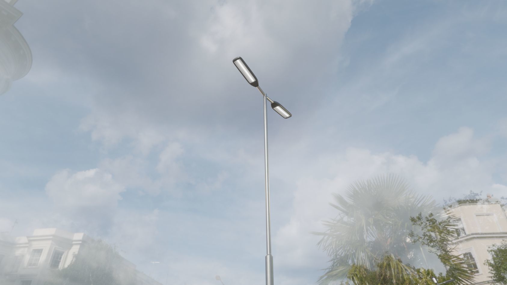 Street Light 11 version 7 5m with pole 2 Low-poly 3D model_76