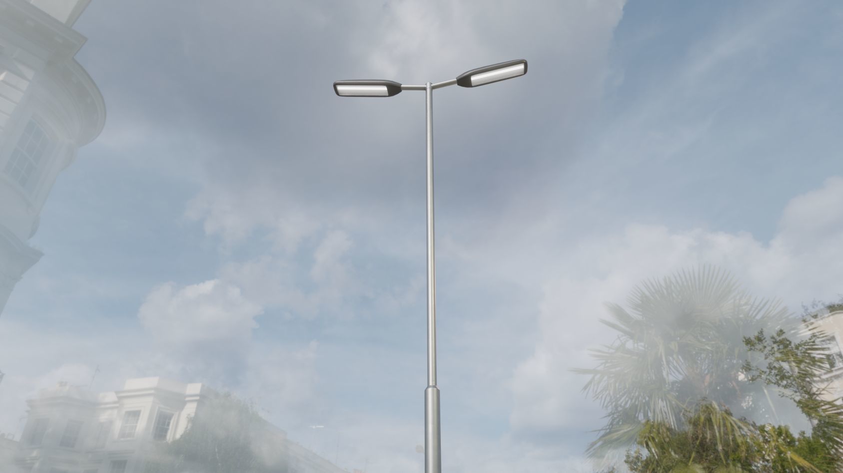 Street Light 11 version 7 5m with pole 2 Low-poly 3D model_16
