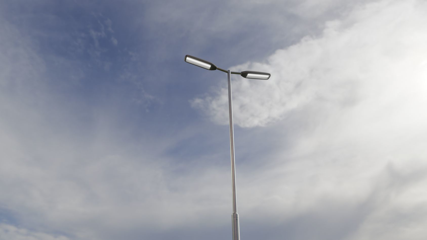 Street Light 11 version 7 5m with pole 2 Low-poly 3D model_65