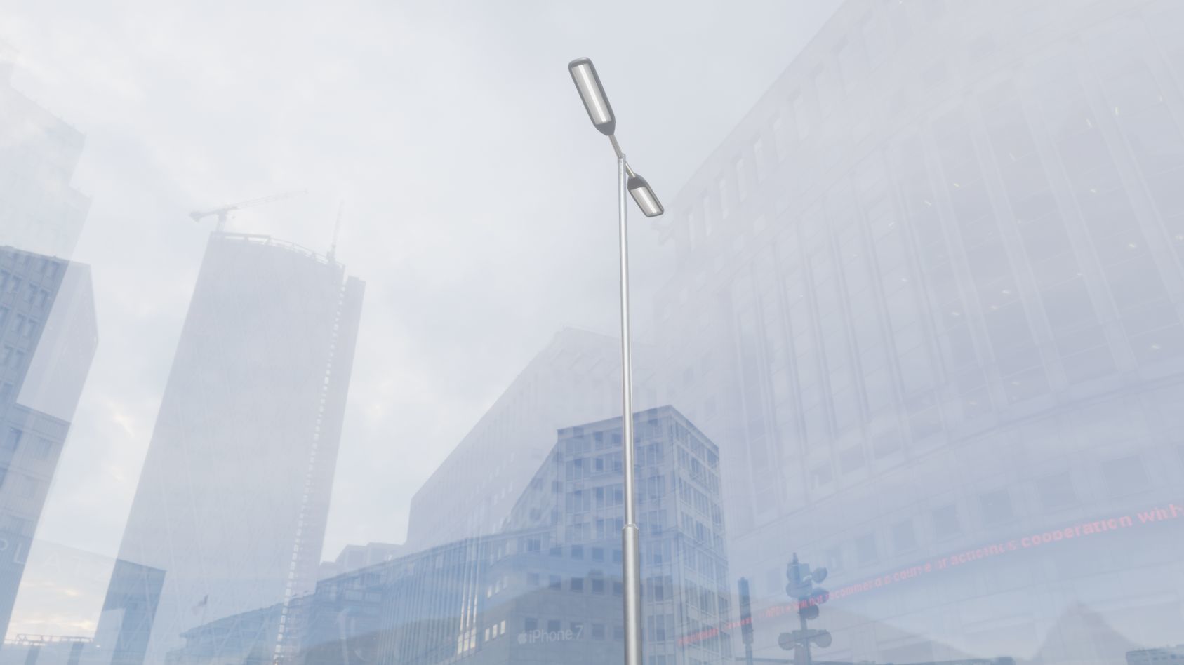 Street Light 11 version 7 5m with pole 2 Low-poly 3D model_75