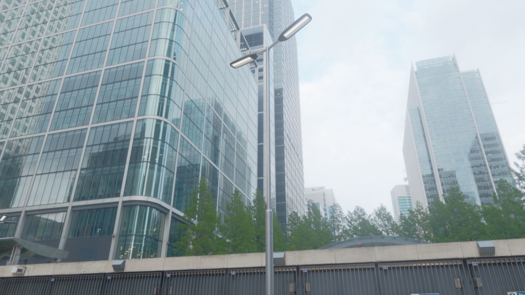 Street Light 11 version 7 5m with pole 2 Low-poly 3D model_1