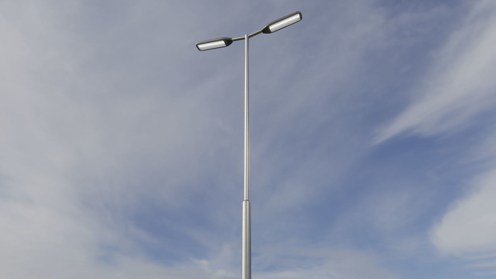 Street Light 11 version 7 5m with pole 2 Low-poly 3D model_50