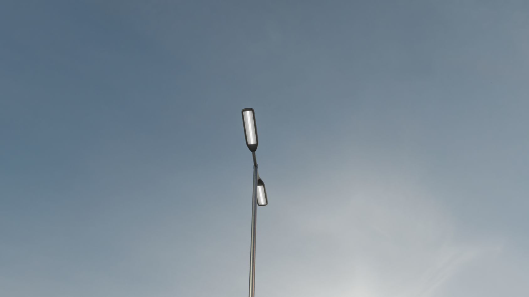 Street Light 11 version 7 5m with pole 2 Low-poly 3D model_92