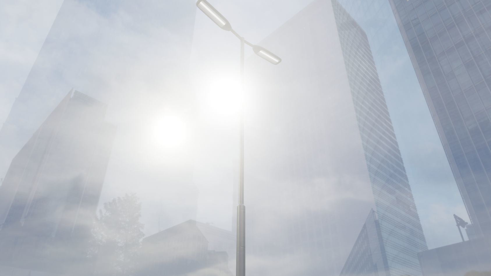 Street Light 11 version 7 5m with pole 2 Low-poly 3D model_30