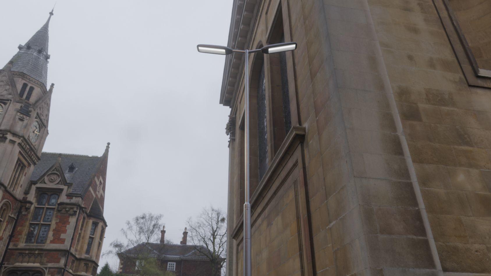 Street Light 11 version 7 5m with pole 2 Low-poly 3D model_99