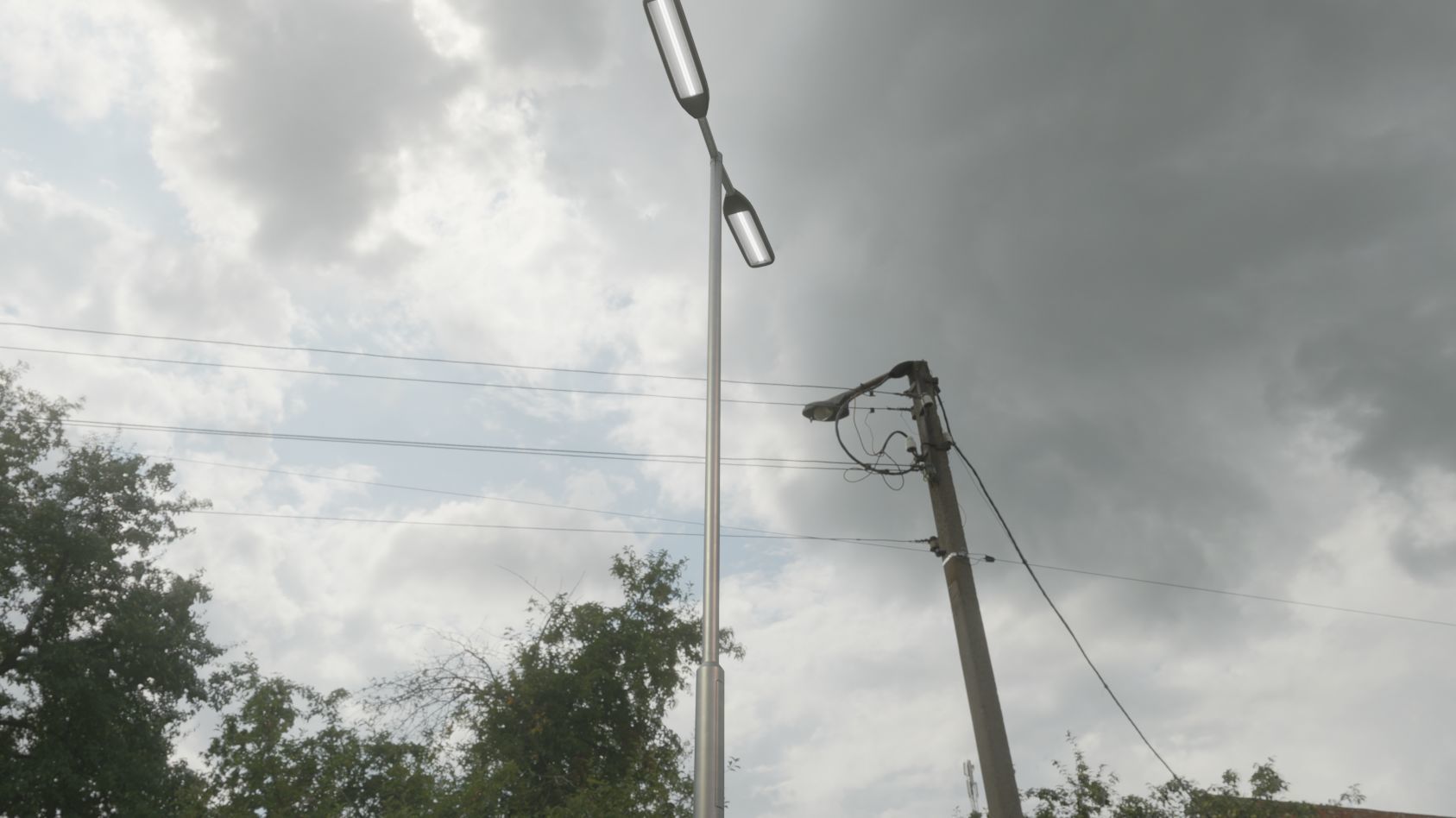 Street Light 11 version 7 5m with pole 2 Low-poly 3D model_27