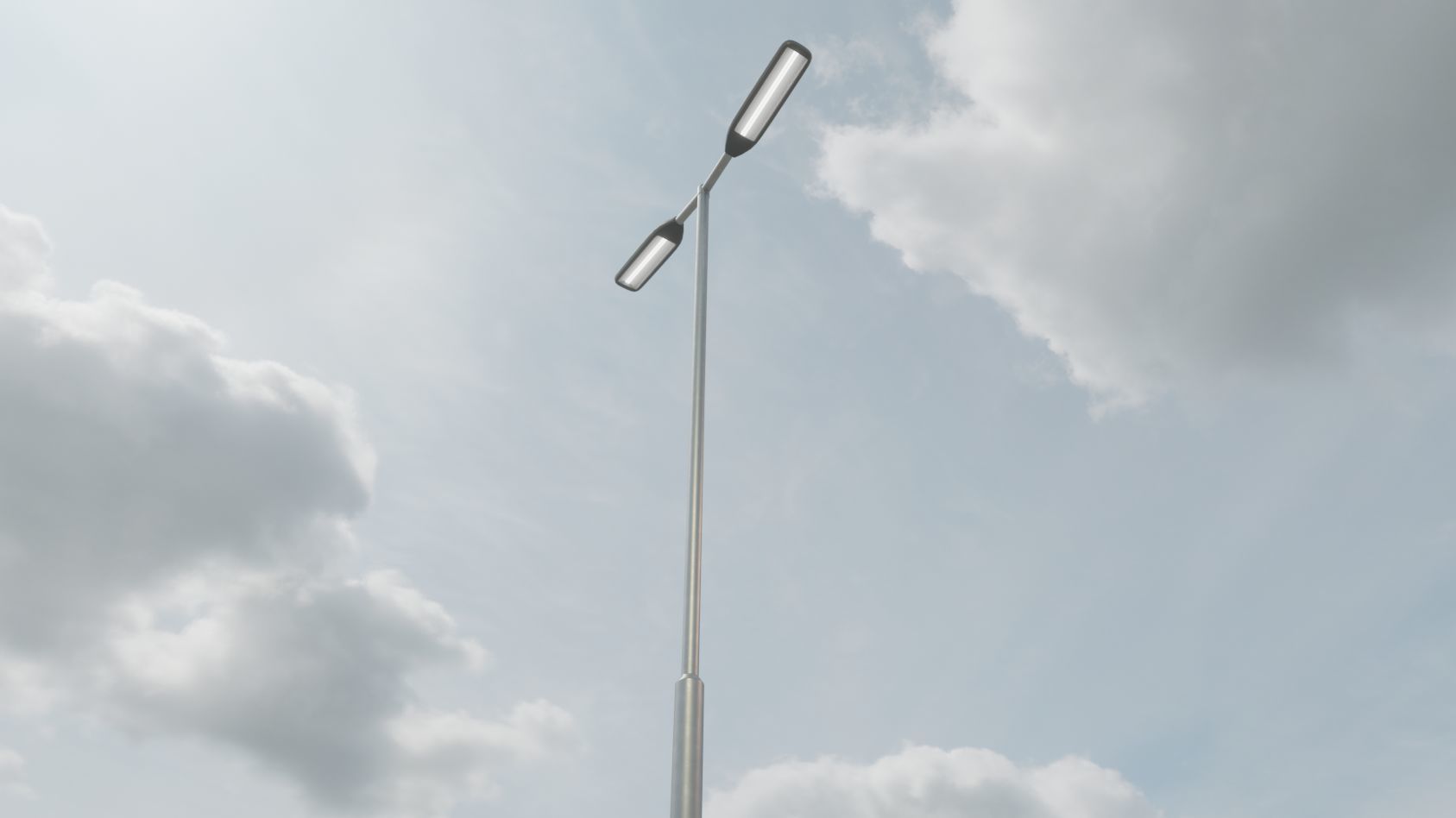 Street Light 11 version 7 5m with pole 2 Low-poly 3D model_54