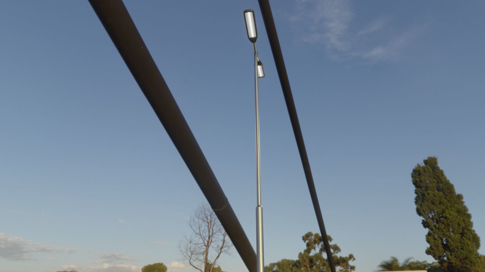 Street Light 11 version 7 5m with pole 2 Low-poly 3D model_41