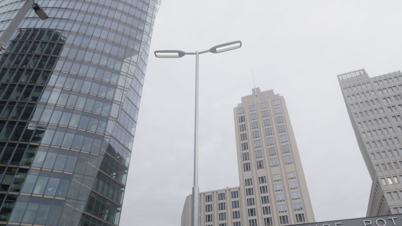 Street Light 11 version 7 5m with pole 2 Low-poly 3D model_82