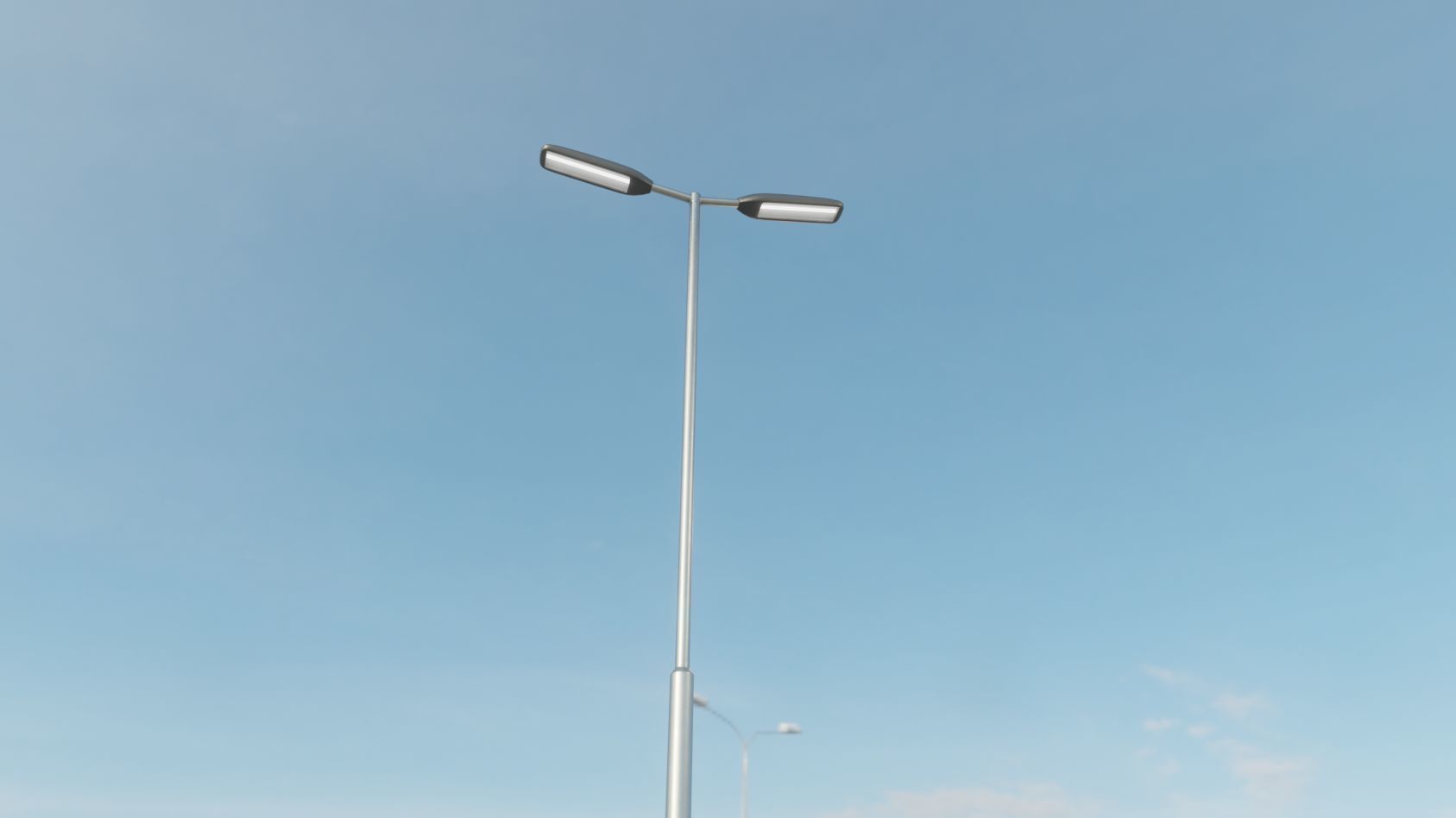 Street Light 11 version 7 5m with pole 2 Low-poly 3D model_47