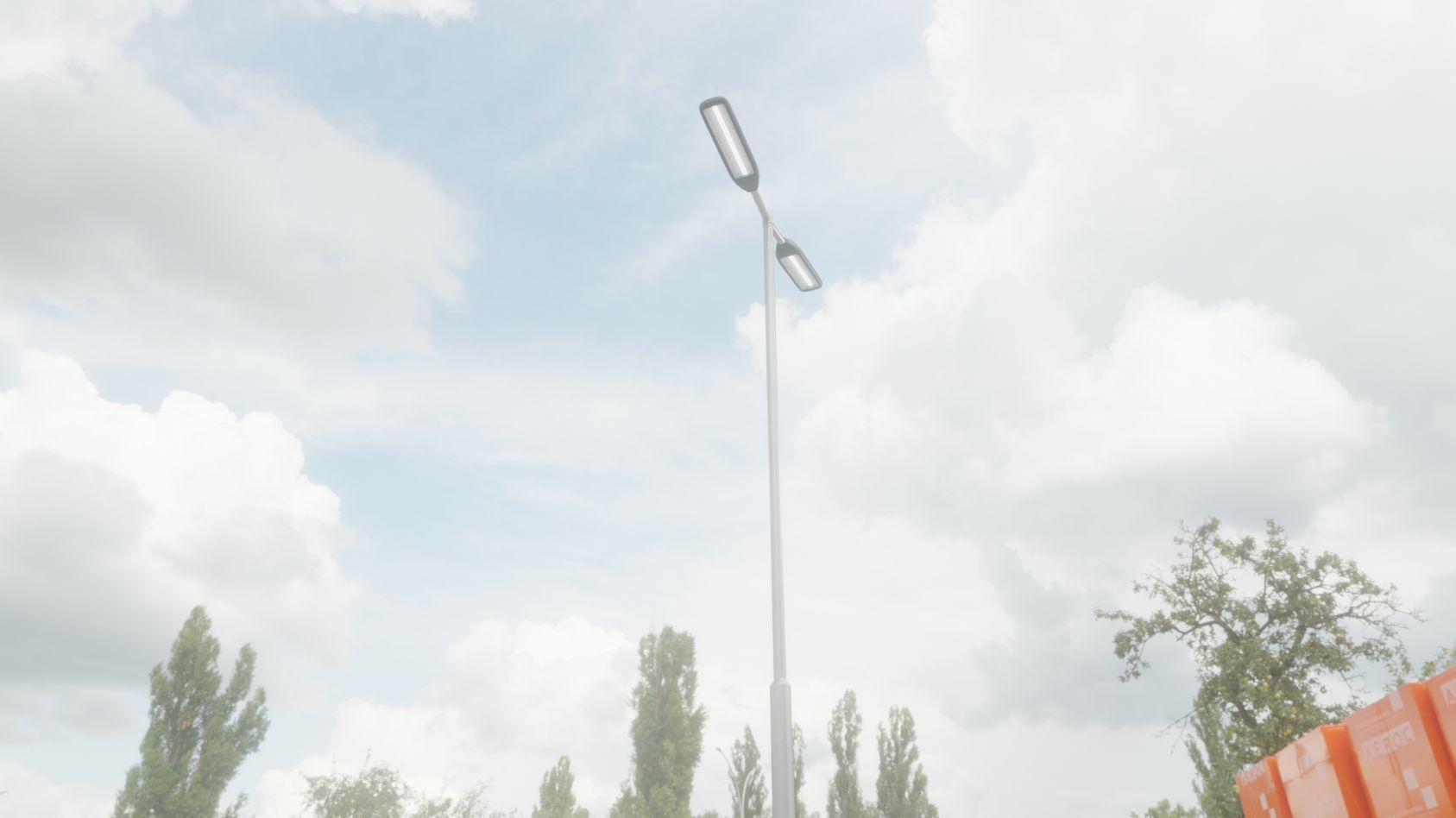 Street Light 11 version 7 5m with pole 2 Low-poly 3D model_42