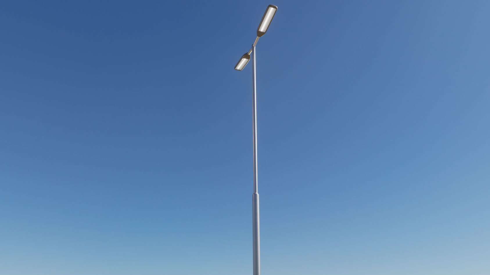 Street Light 11 version 7 5m with pole 2 Low-poly 3D model_6