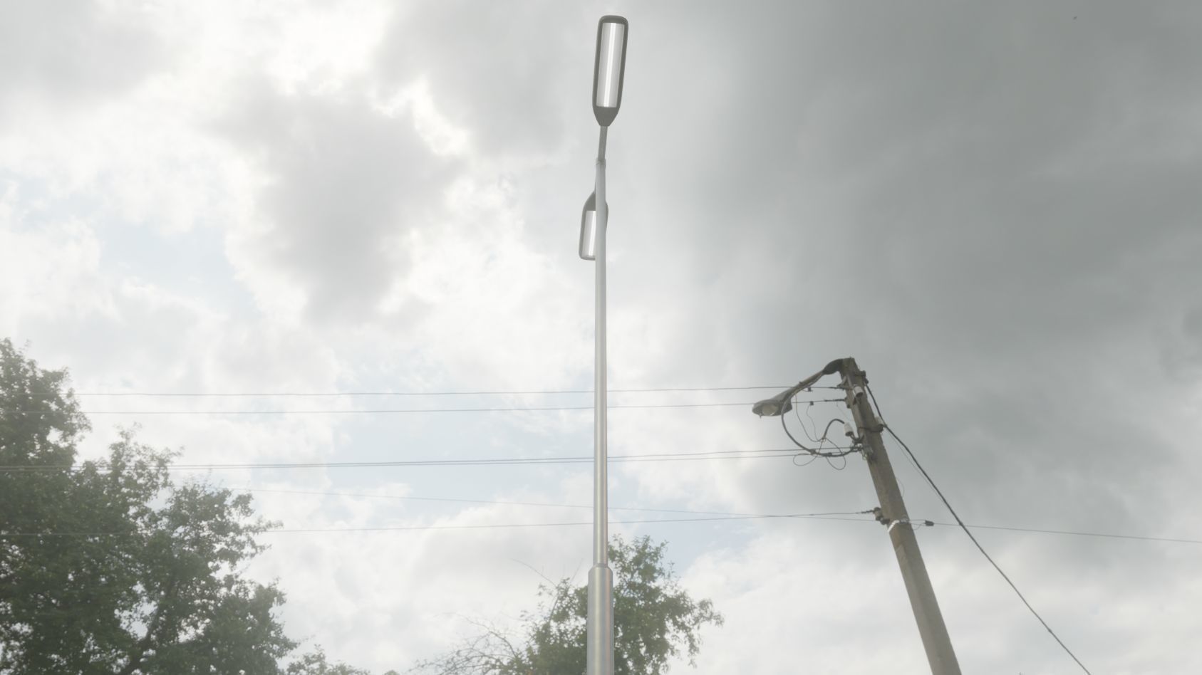 Street Light 11 version 7 5m with pole 2 Low-poly 3D model_57