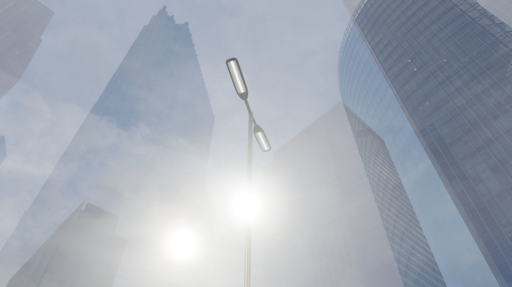 Street Light 11 version 7 5m with pole 2 Low-poly 3D model_60