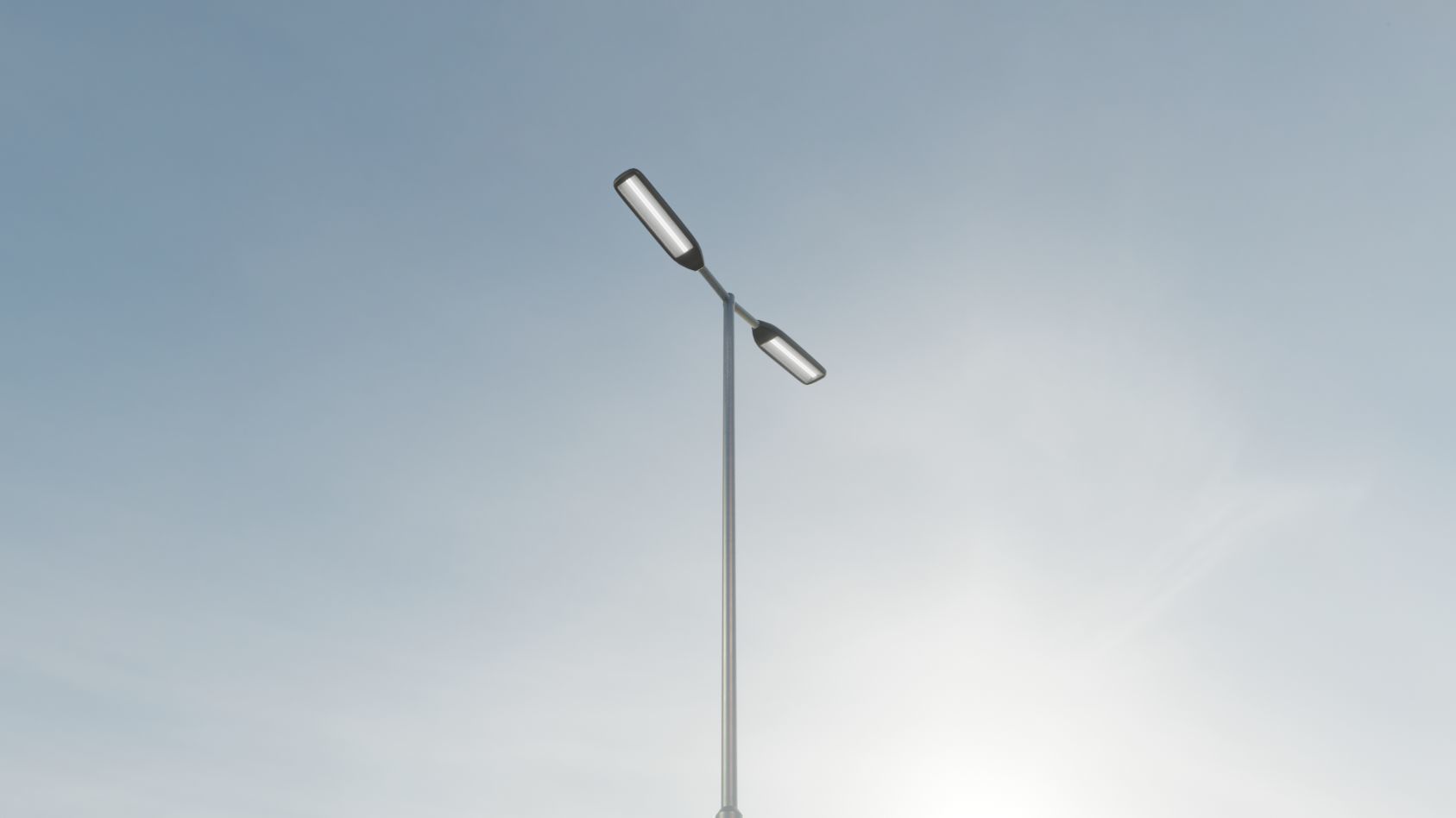 Street Light 11 version 7 5m with pole 2 Low-poly 3D model_62