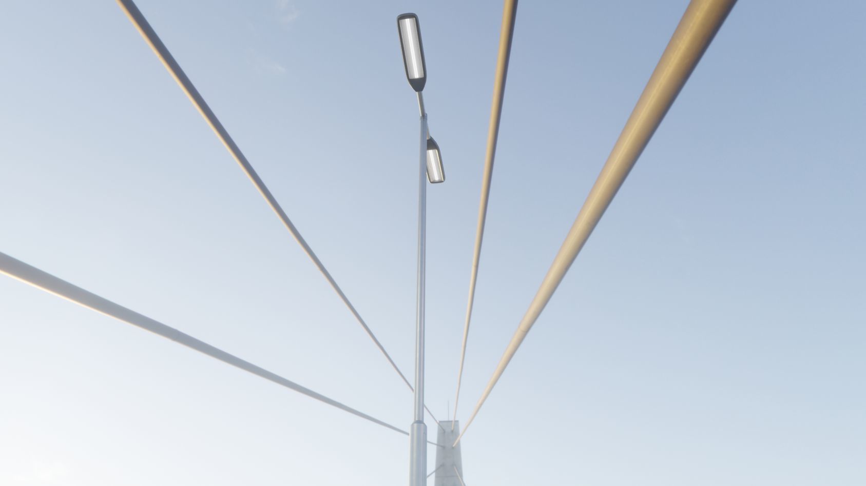 Street Light 11 version 7 5m with pole 2 Low-poly 3D model_26