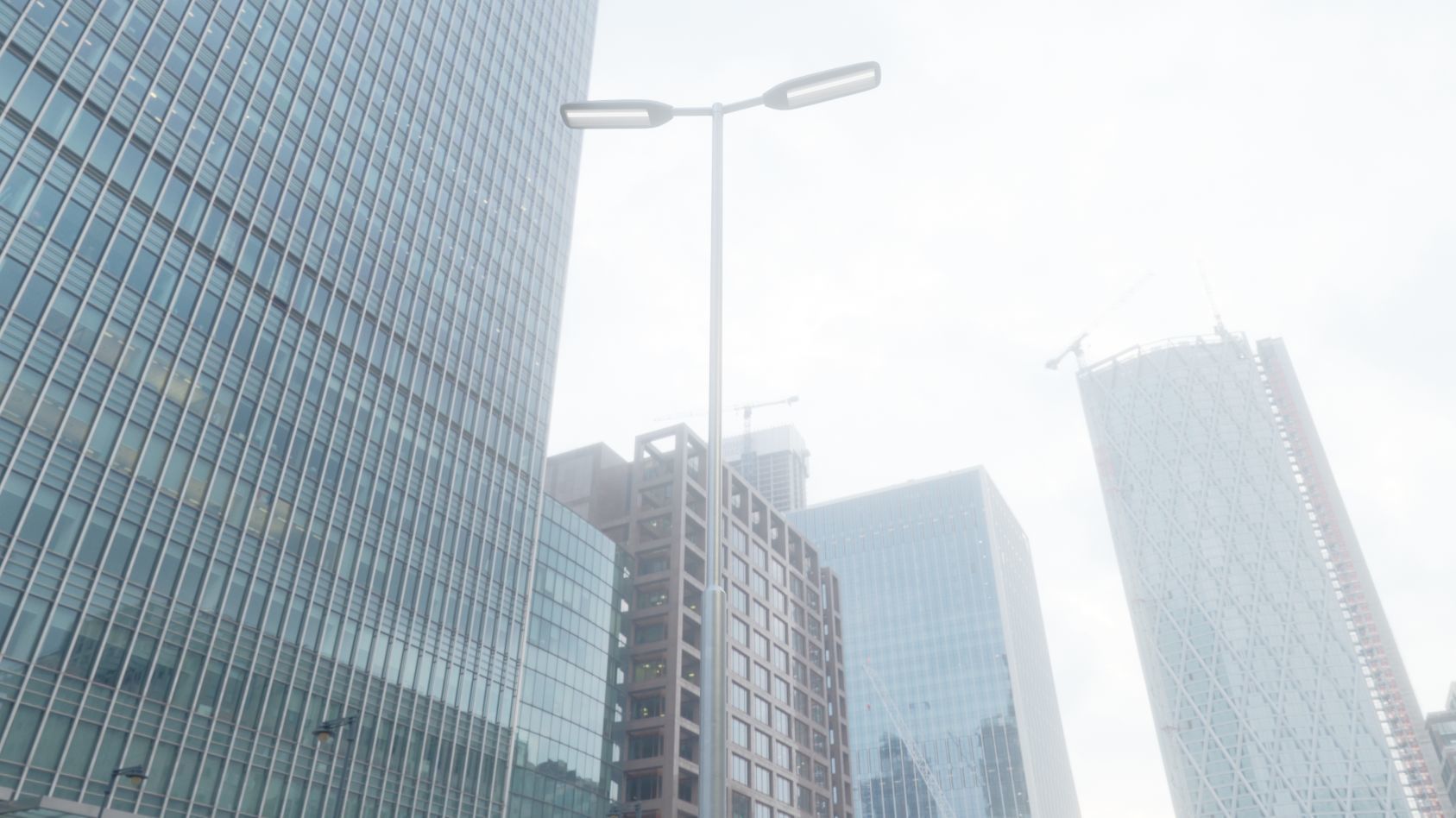 Street Light 11 version 7 5m with pole 2 Low-poly 3D model_49