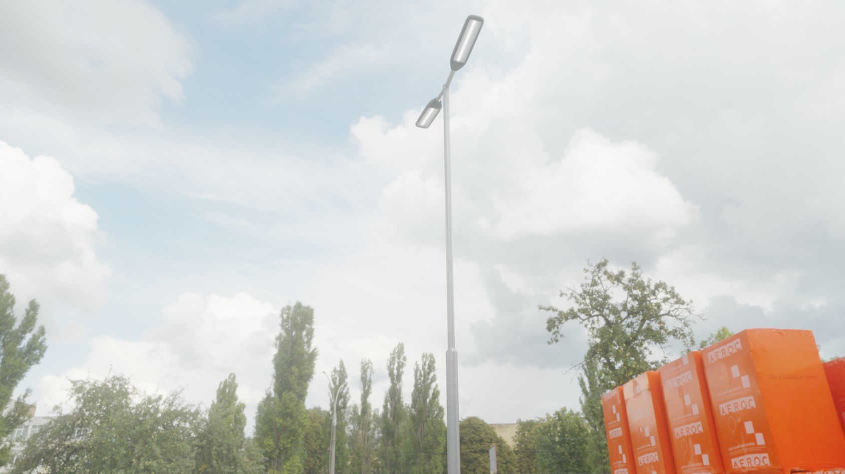 Street Light 11 version 7 5m with pole 2 Low-poly 3D model_72