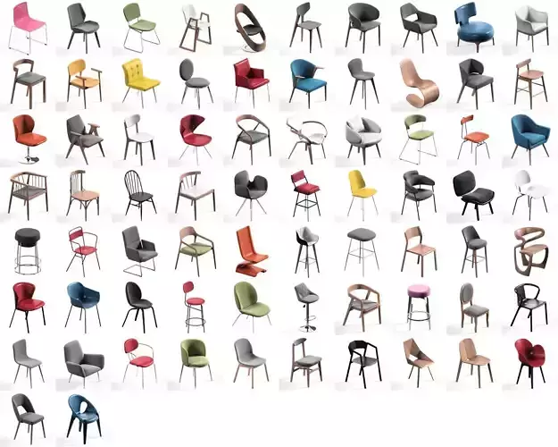 Chair Mega Pack collection 72 