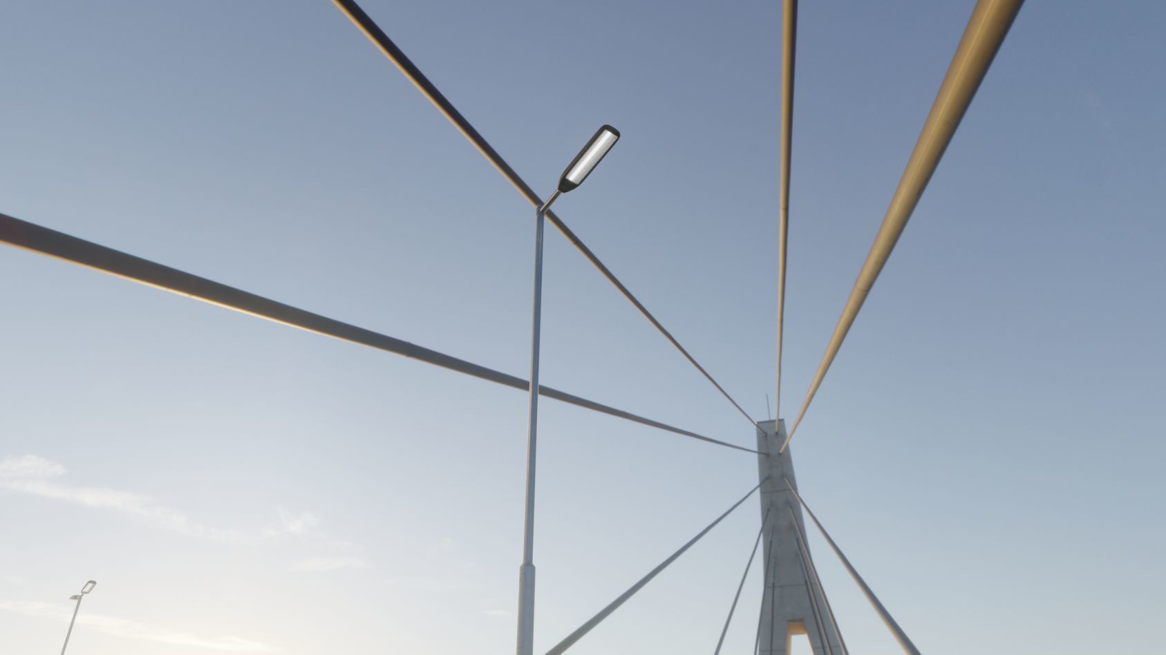 Street Light 11 version 6 5m with pole 2 Low-poly 3D model_5