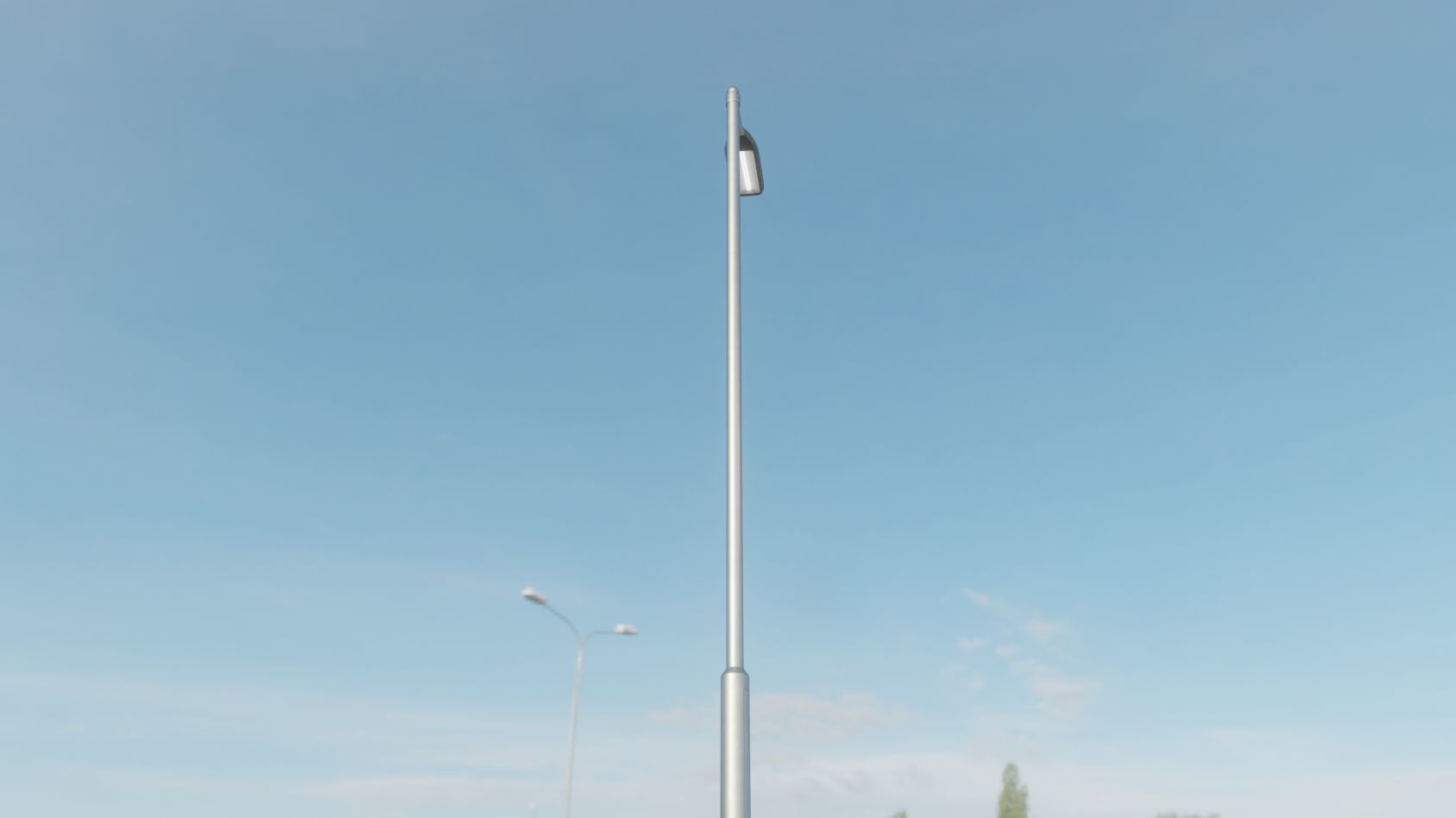 Street Light 11 version 6 5m with pole 2 Low-poly 3D model_26