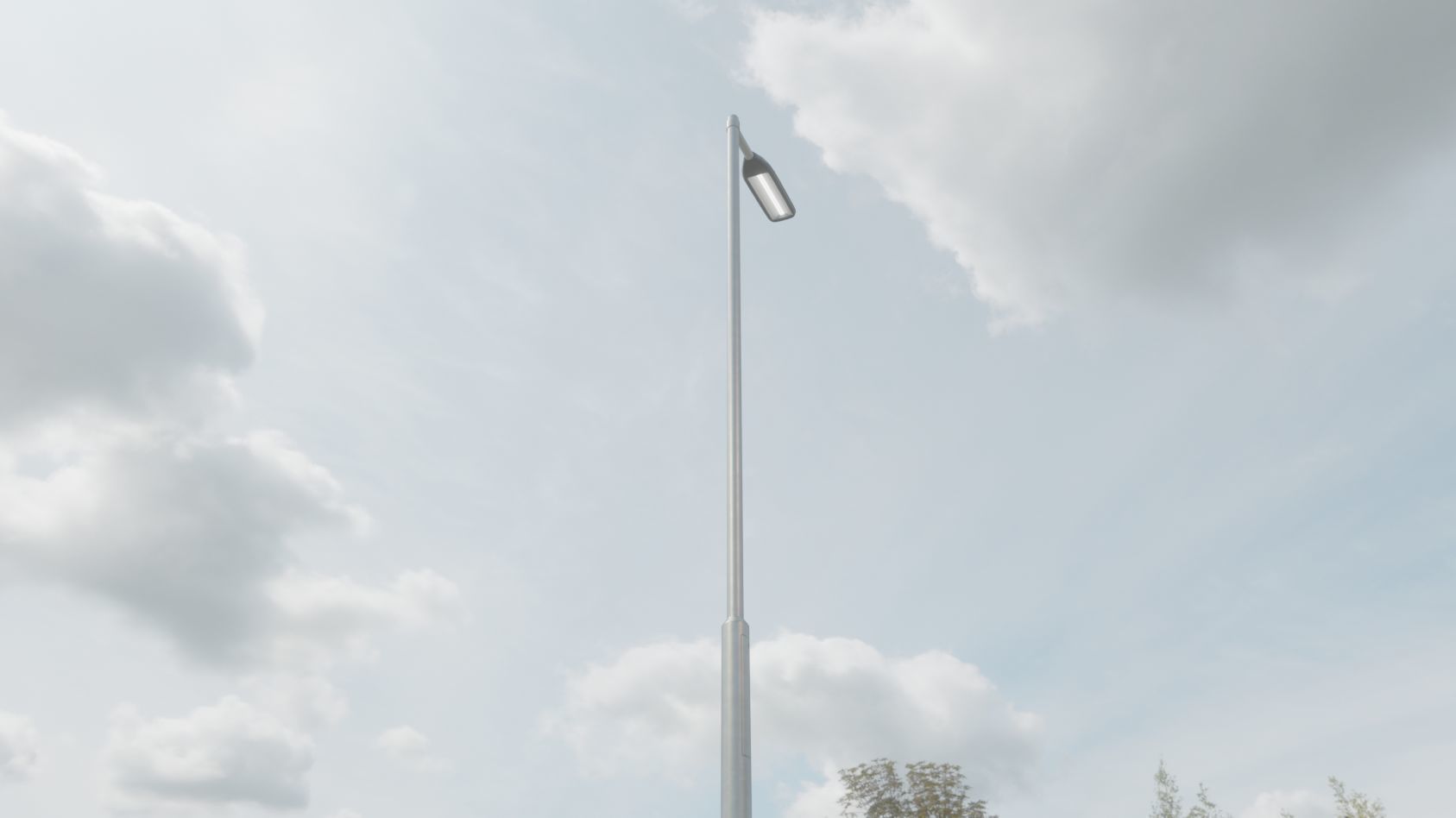 Street Light 11 version 6 5m with pole 2 Low-poly 3D model_93