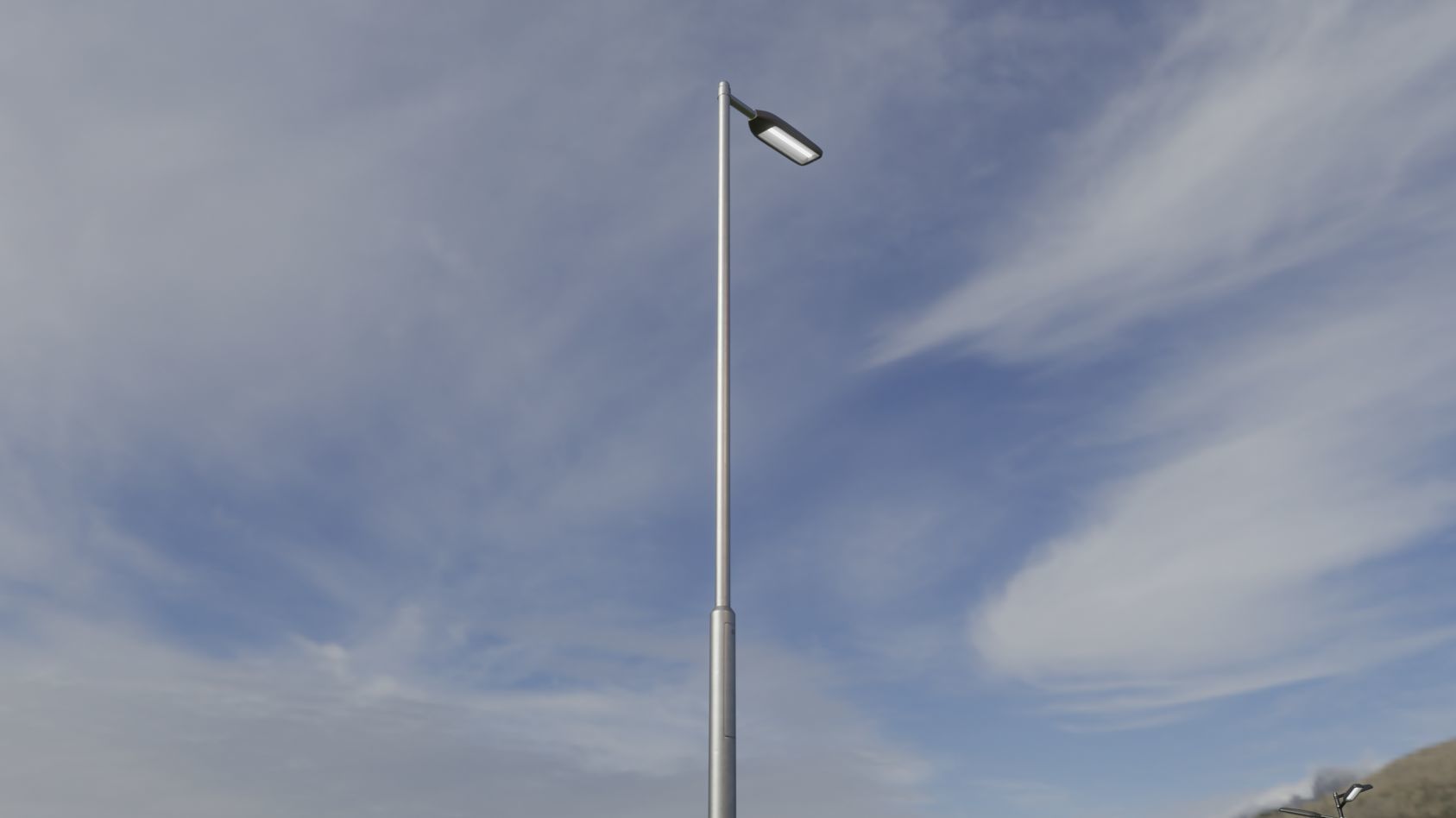 Street Light 11 version 6 5m with pole 2 Low-poly 3D model_29