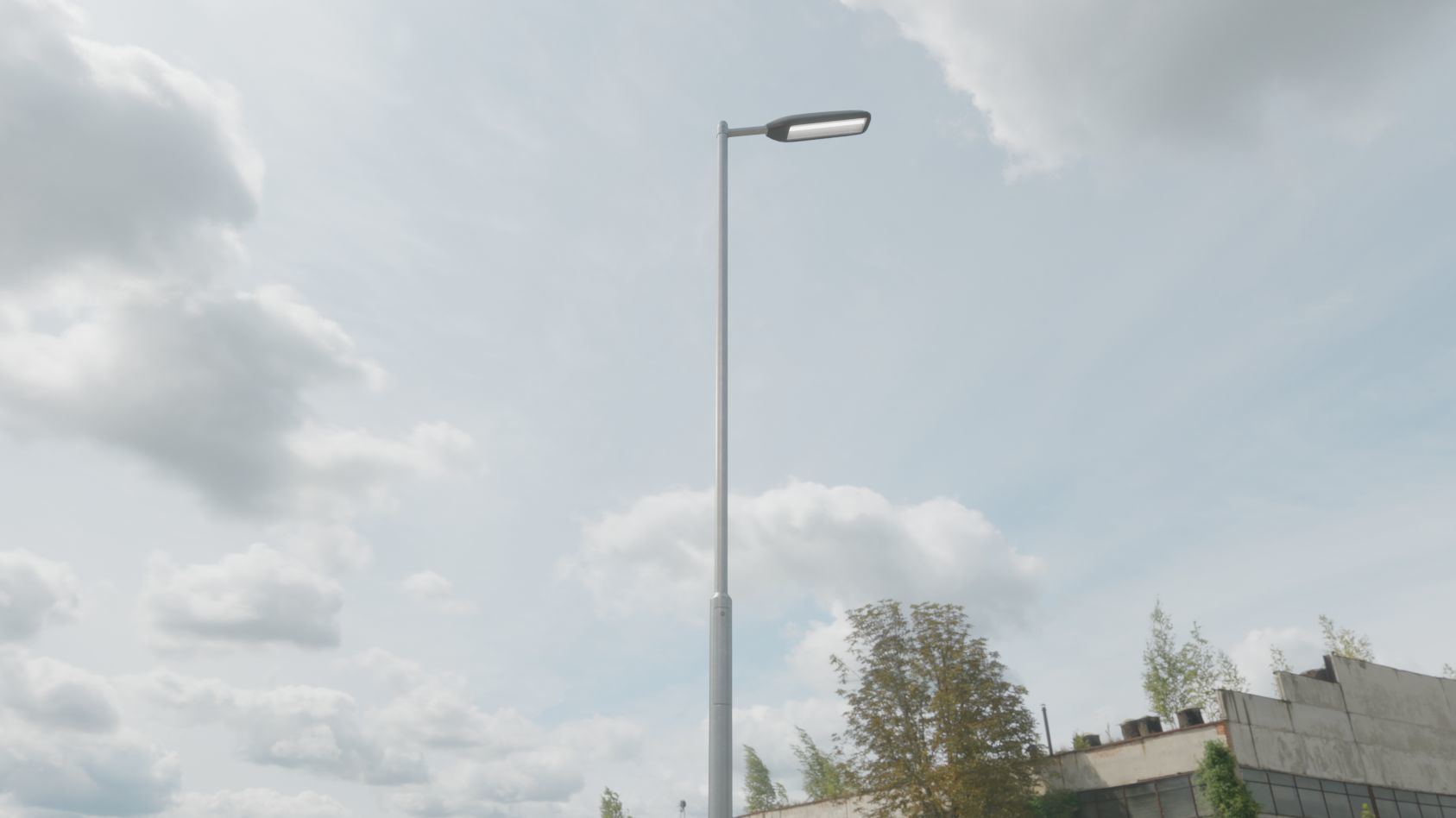 Street Light 11 version 6 5m with pole 2 Low-poly 3D model_33