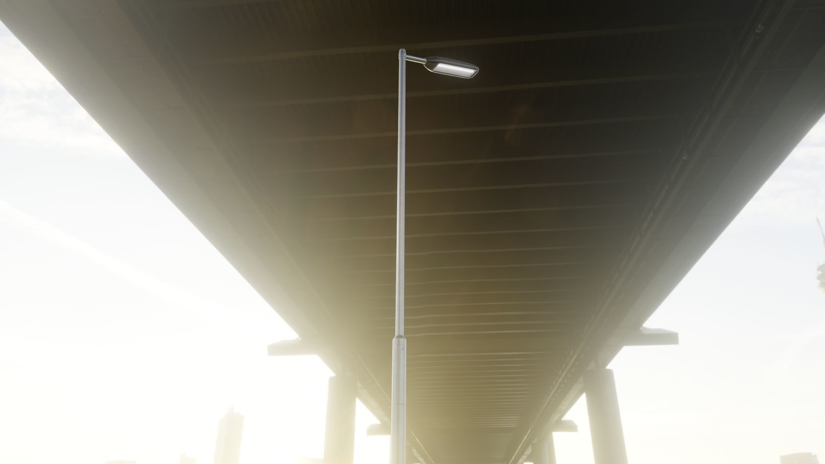 Street Light 11 version 6 5m with pole 2 Low-poly 3D model_97