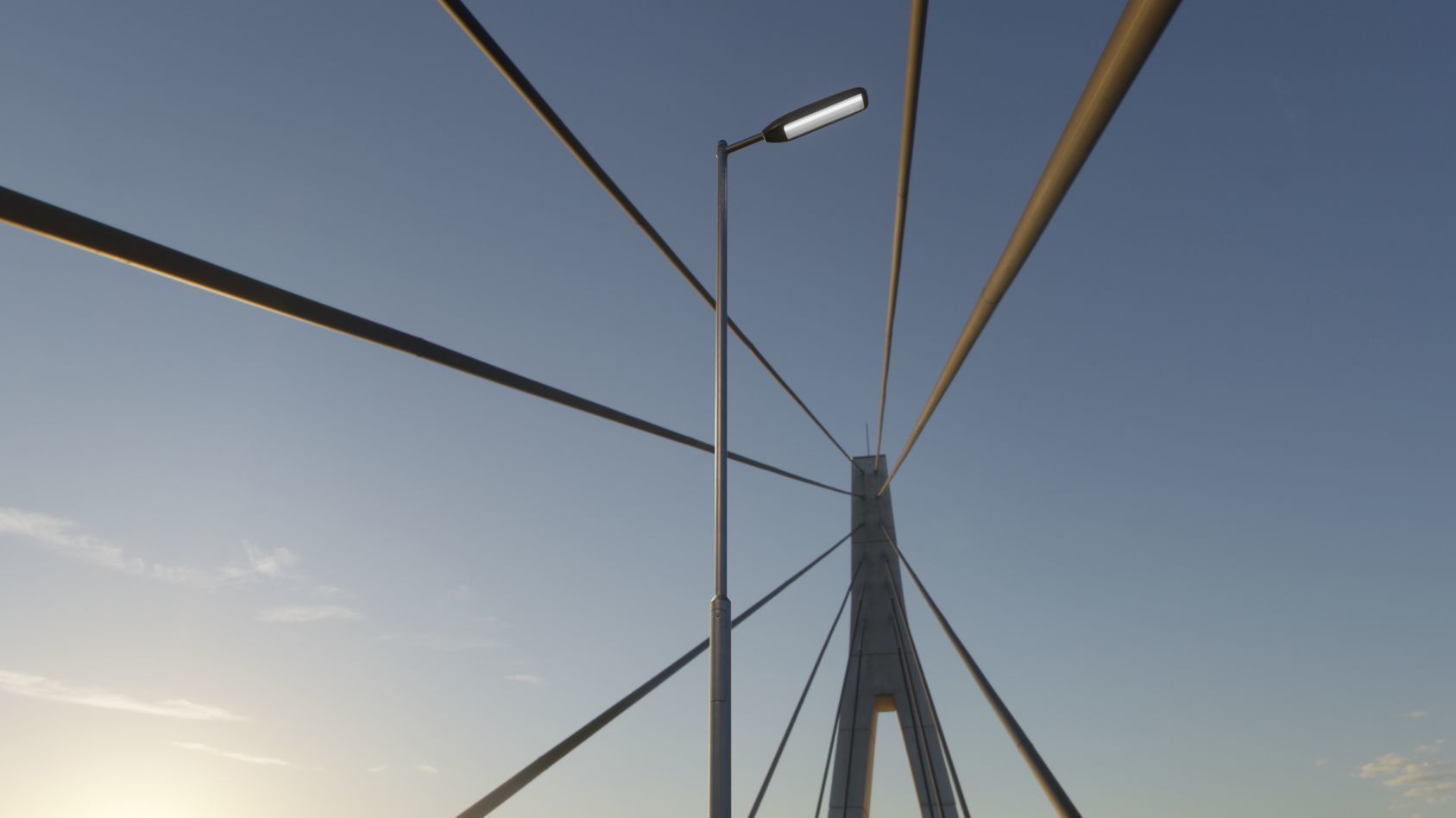 Street Light 11 version 6 5m with pole 2 Low-poly 3D model_35