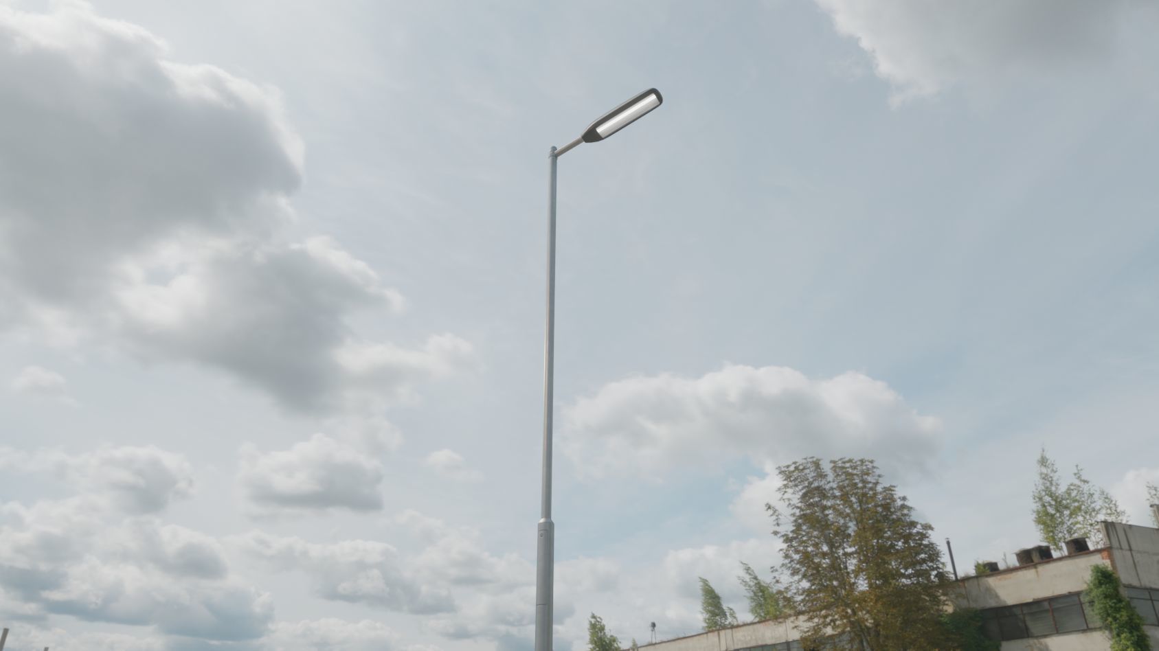 Street Light 11 version 6 5m with pole 2 Low-poly 3D model_3