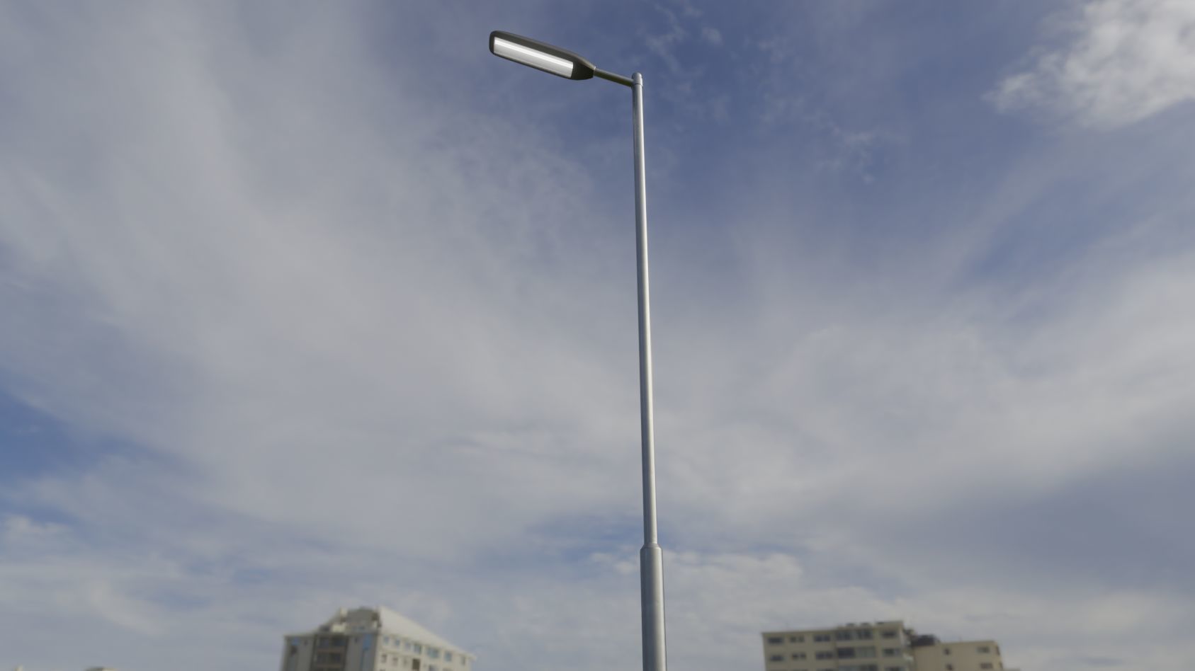 Street Light 11 version 6 5m with pole 2 Low-poly 3D model_14