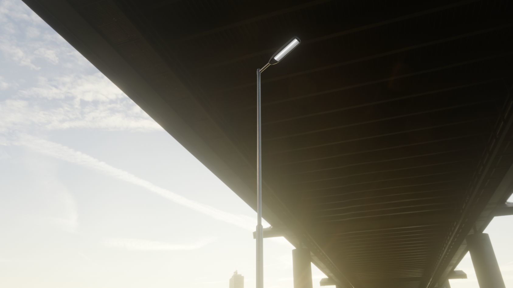 Street Light 11 version 6 5m with pole 2 Low-poly 3D model_37