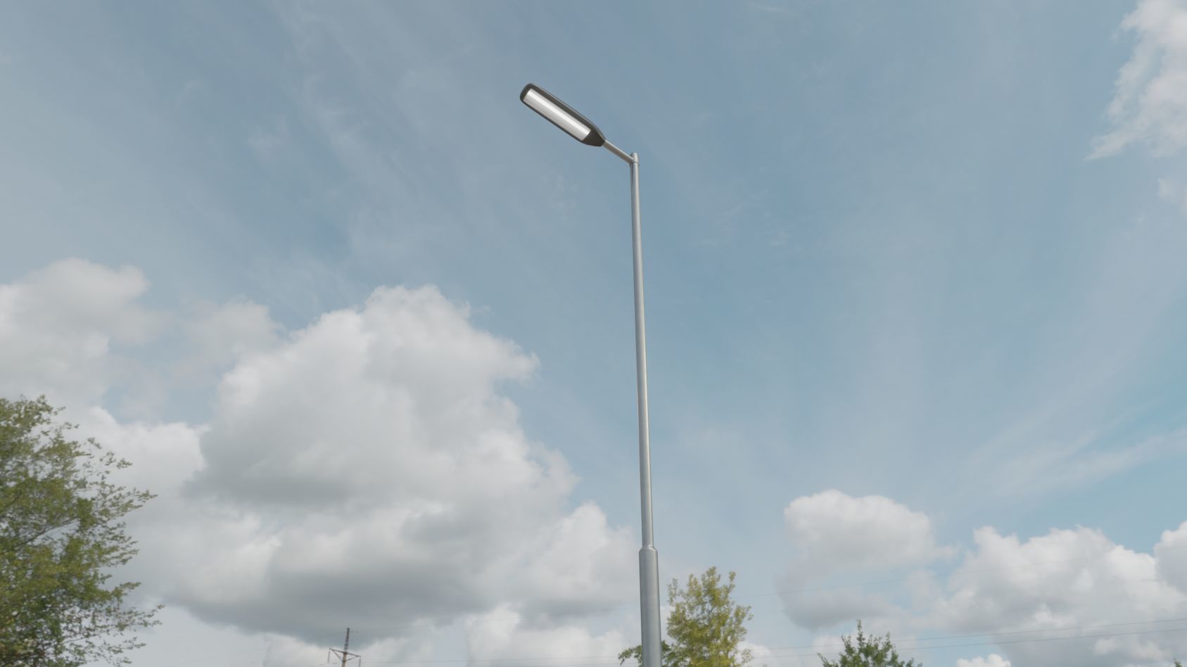 Street Light 11 version 6 5m with pole 2 Low-poly 3D model_78