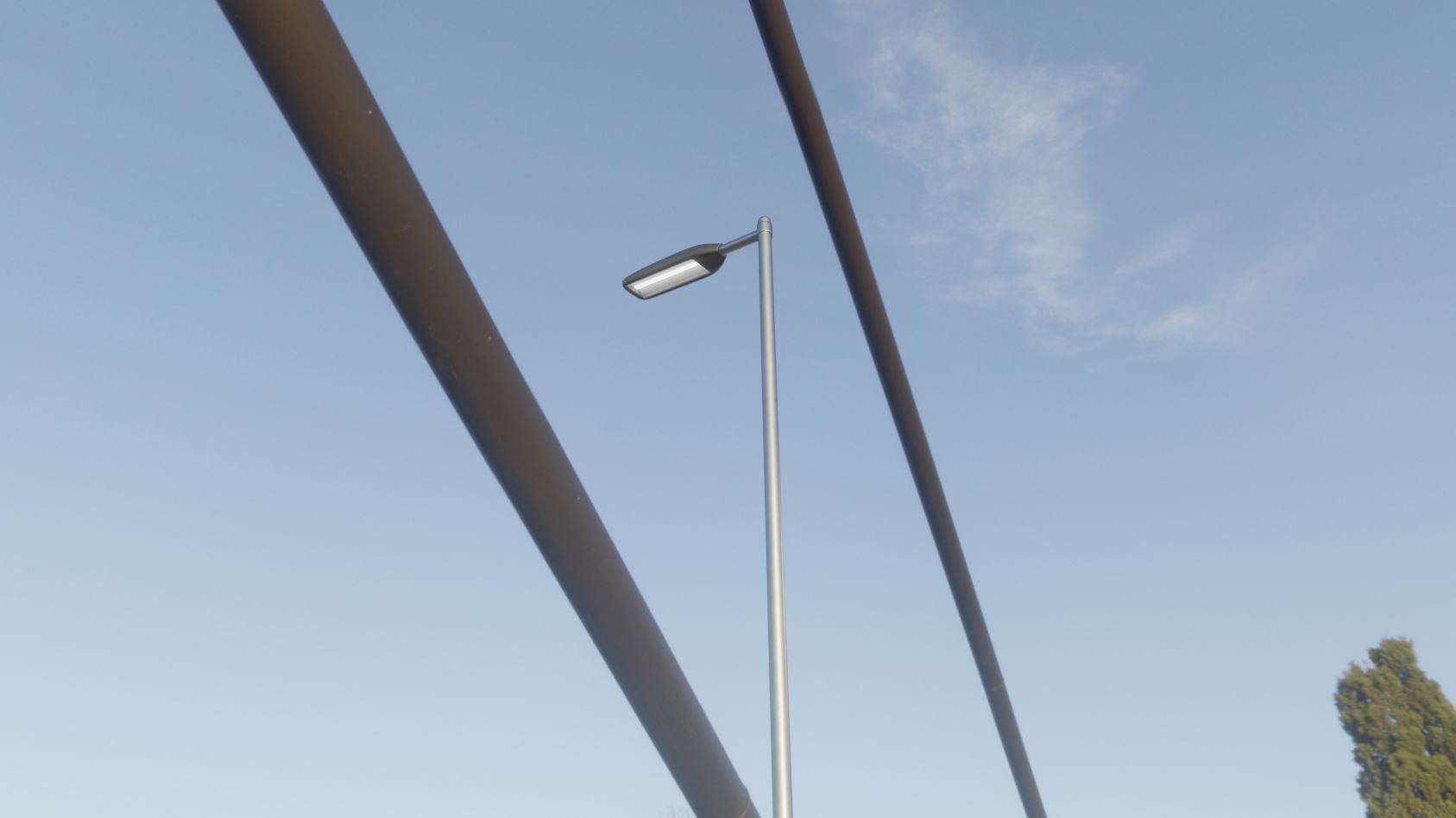Street Light 11 version 6 5m with pole 2 Low-poly 3D model_20
