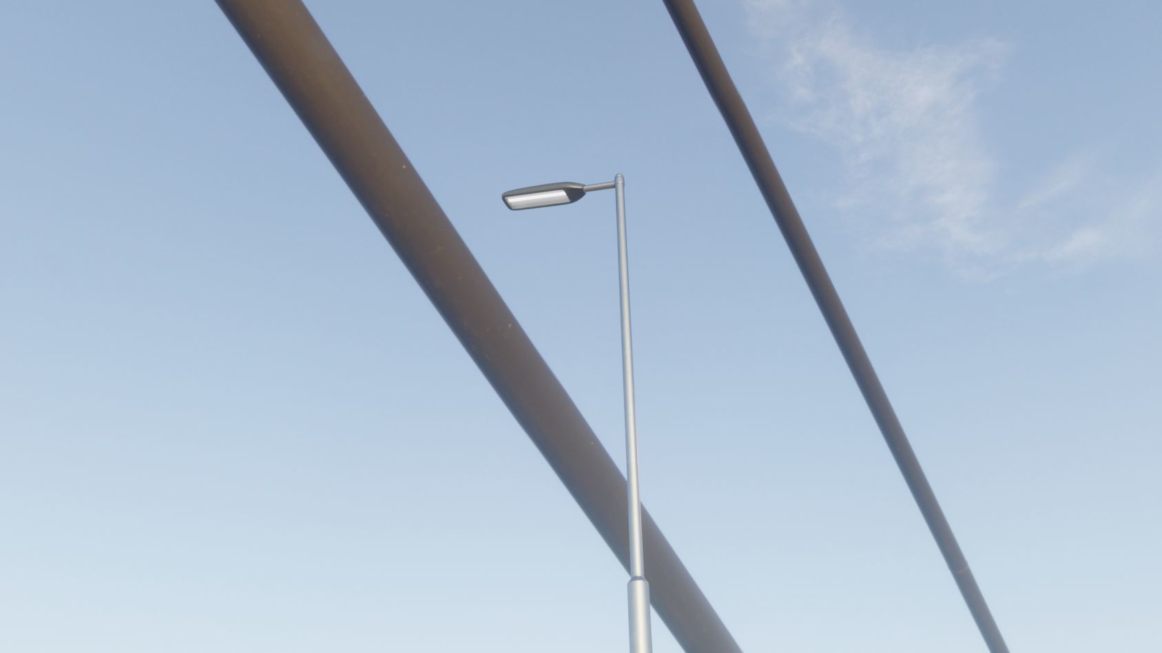 Street Light 11 version 6 5m with pole 2 Low-poly 3D model_50